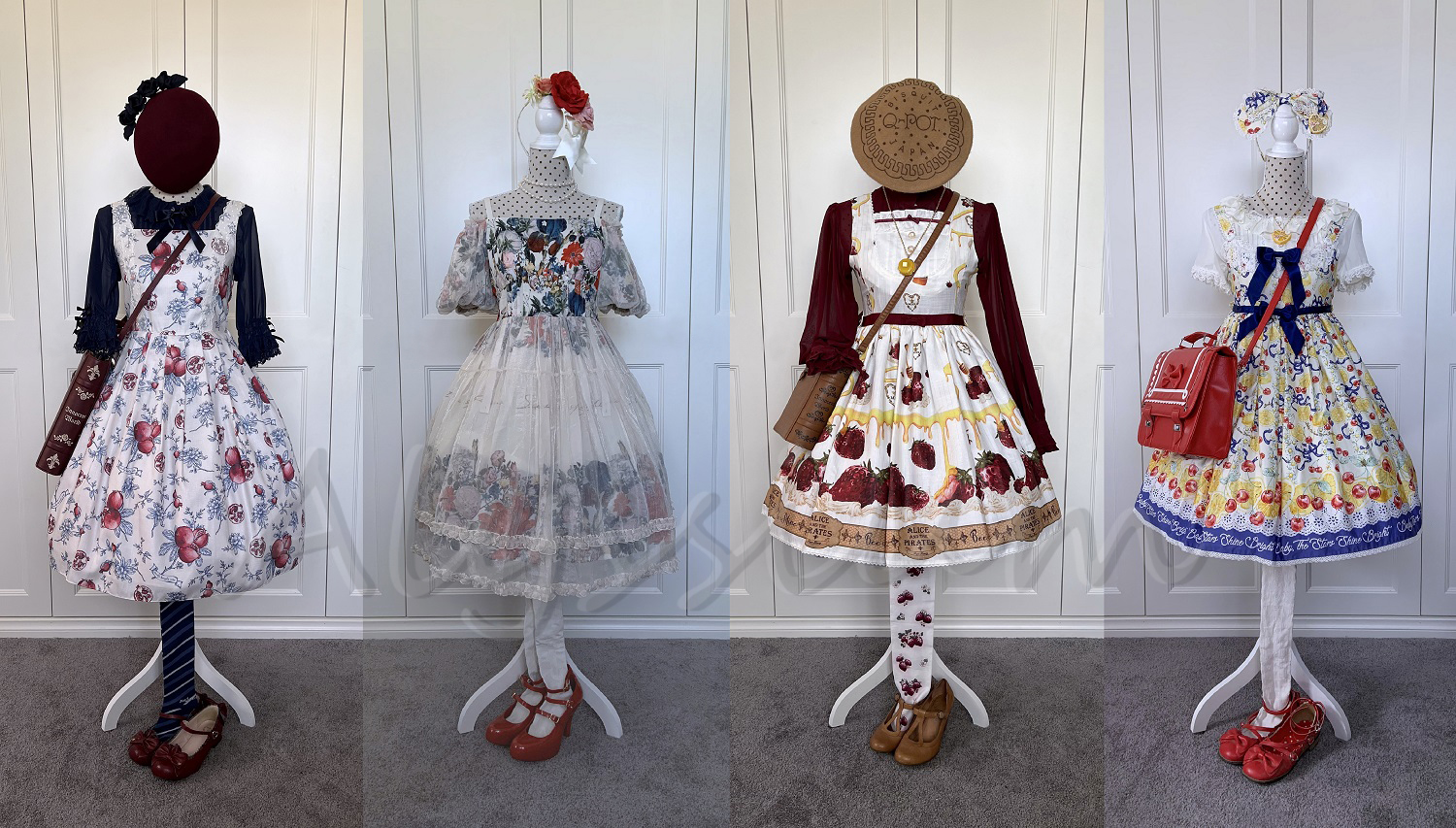 Lief Strawberry Ribbon Series Lace Collar OP - One Piece - Lace Market:  Lolita Fashion Sales